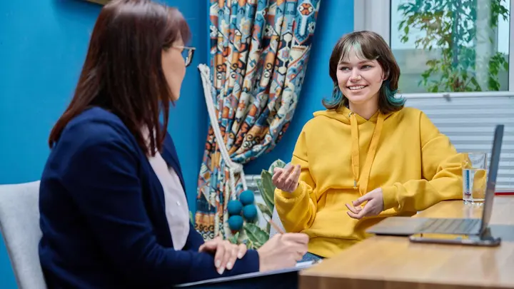 Teen participating in a therapy session