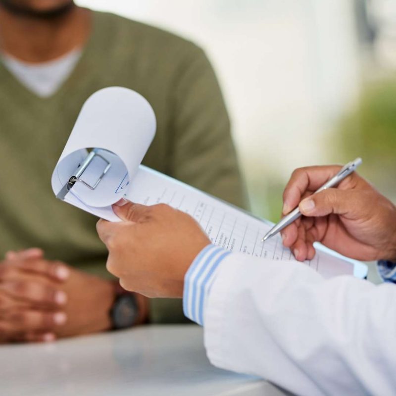 Silver State Adolescent Personalized Treatment Plan By Doctor for Teen Patient Doctor Taking Notes