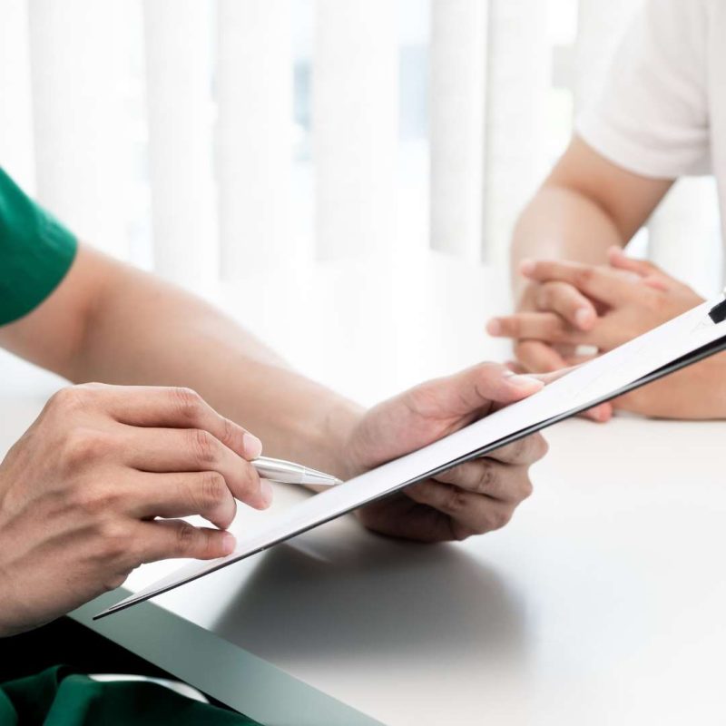 Silver State Adolescent Personalized Treatment Plan By Doctor for Teen Patient Doctor Taking Notes Writing
