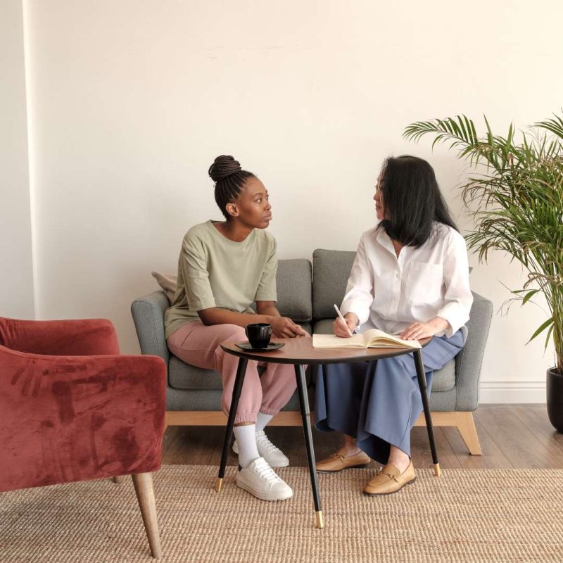 Teen Therapy Session During Residential Treatment With Coffee at Silver State Adolescent Treatment